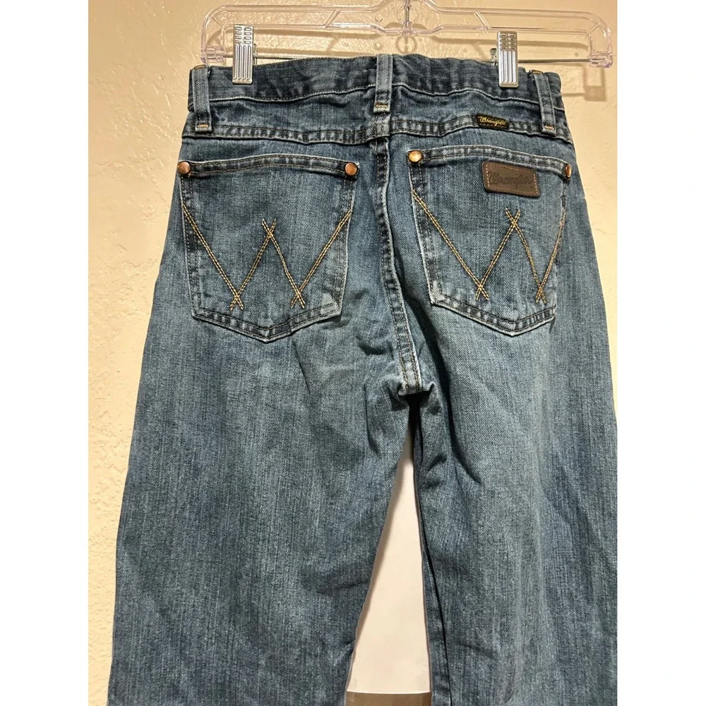 Wrangler boys retro Relaxed Straight Blue Denim Jeans  16 Slim Adjustable Waists